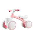 thumbnail image 1 of Baby Balance Bike for 1 Year Old 12-36 Months, 4-Wheel Toddler Bike Adjustable Seat Training Wheels, Birthday Gifts Boys Girls, Pink, 1 of 6