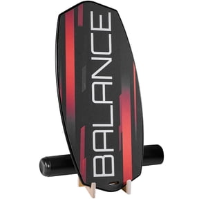 Balance Board, 3-Level Height Adjustable Wobble Board Trainer for Adults, Premium Wooden Balance Training Equipment, with Roller, Magnetic Stoppers, Storage Rack, for Core Workouts, Surf Trainer