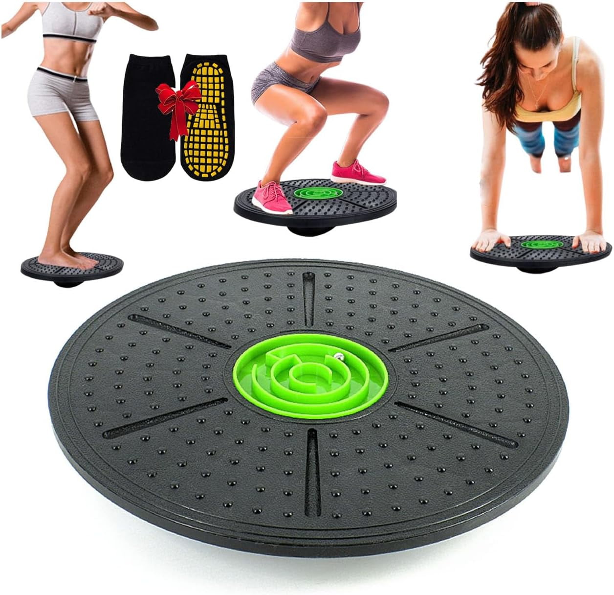 Planche D'Équilibre Wobble Board 360° - Pour Yoga, Fitness Et Renforcement | Inclinaison 10-20°, Support 150kg | Purple