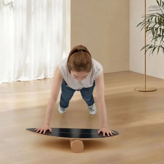 Balance Board Set, A Simulation Surfboard, with Storage Rack, Suitable for Families and Gyms