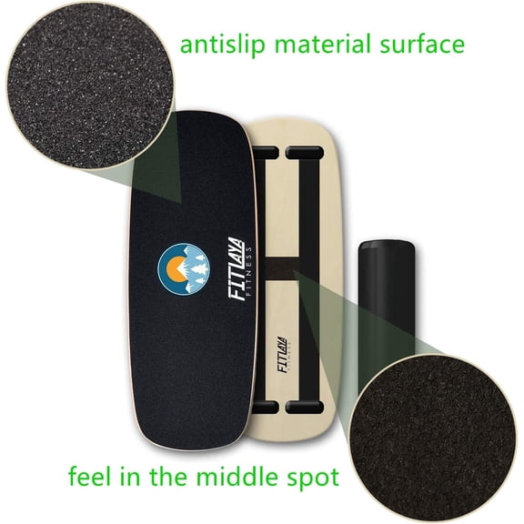 Balance Board Trainer Wooden Training Equipment for Fitness Workout, Hockey, Skateboarding, Surfing and Snowboarding