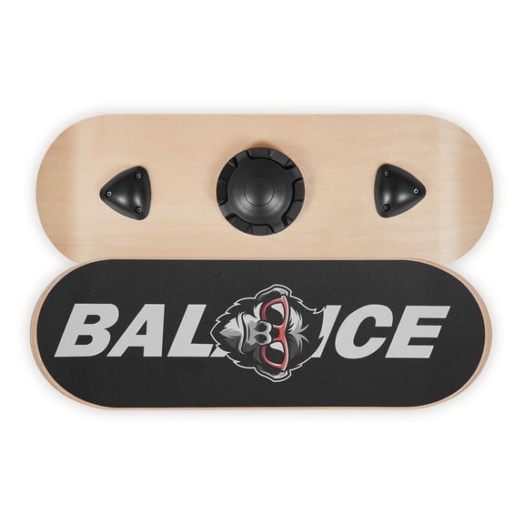 Balance Board, Wobble Board Trainer for Adults 3-Level Adjustable Base, Premium Wooden Balance Training Equipment, Slip-Resistan