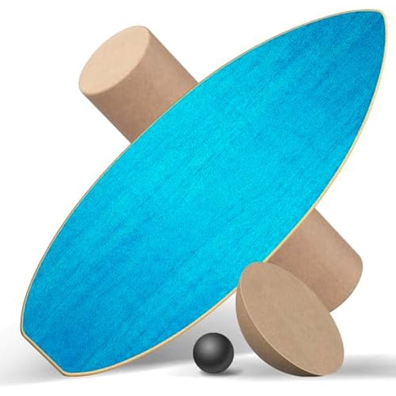 Balance Boards for Adults,Balance Trainer - Wooden Balance Board,Surface anti-slip treatment Including Roller,Half Ball And Balance Ball$$Sport & Recreation Other