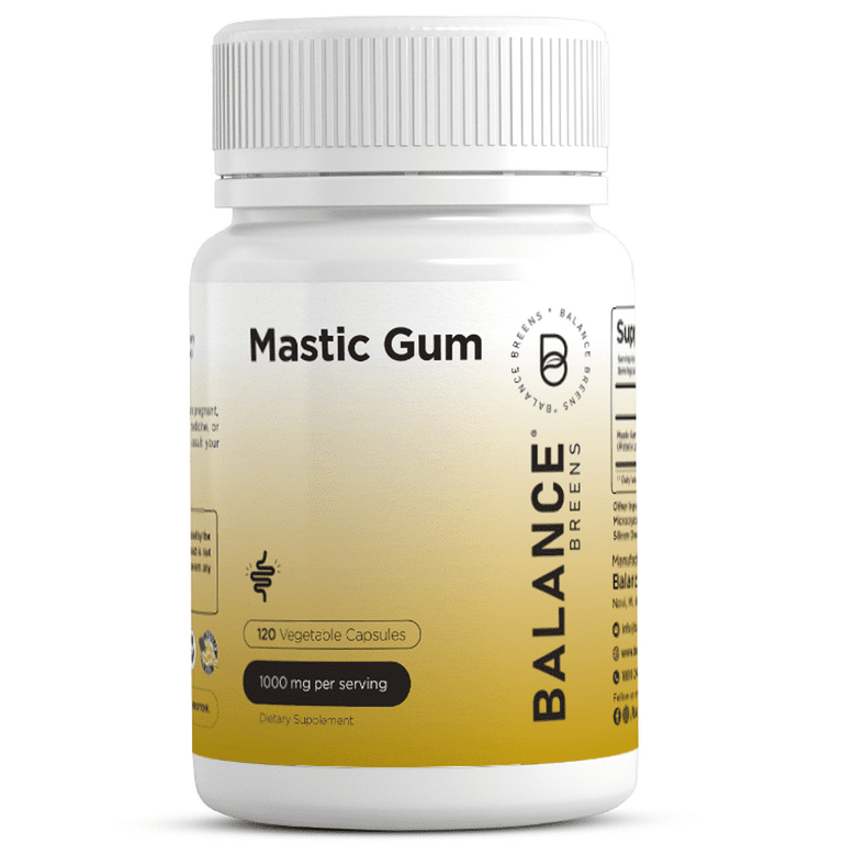 Balance Breens Mastic Gum 1000mg Supplement - 120 Capsules 