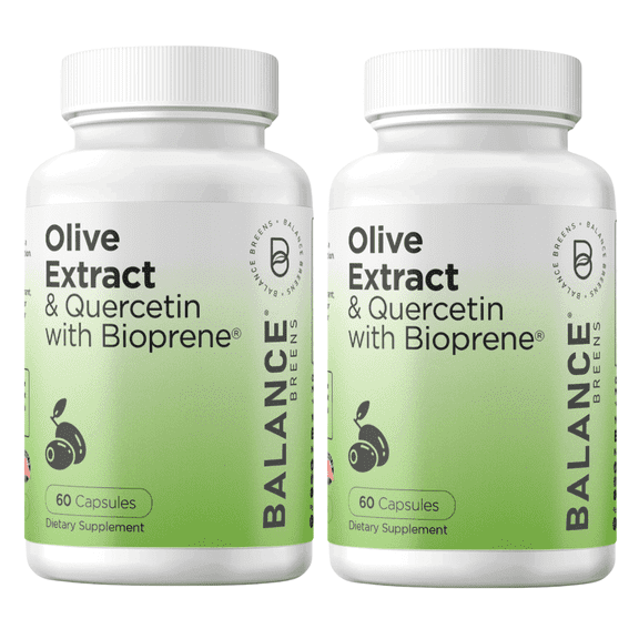 Balance Breens Olive Leaf Extract with Quercetin - 60 Capsules - 400mg with Bioperine Black Pepper Extract