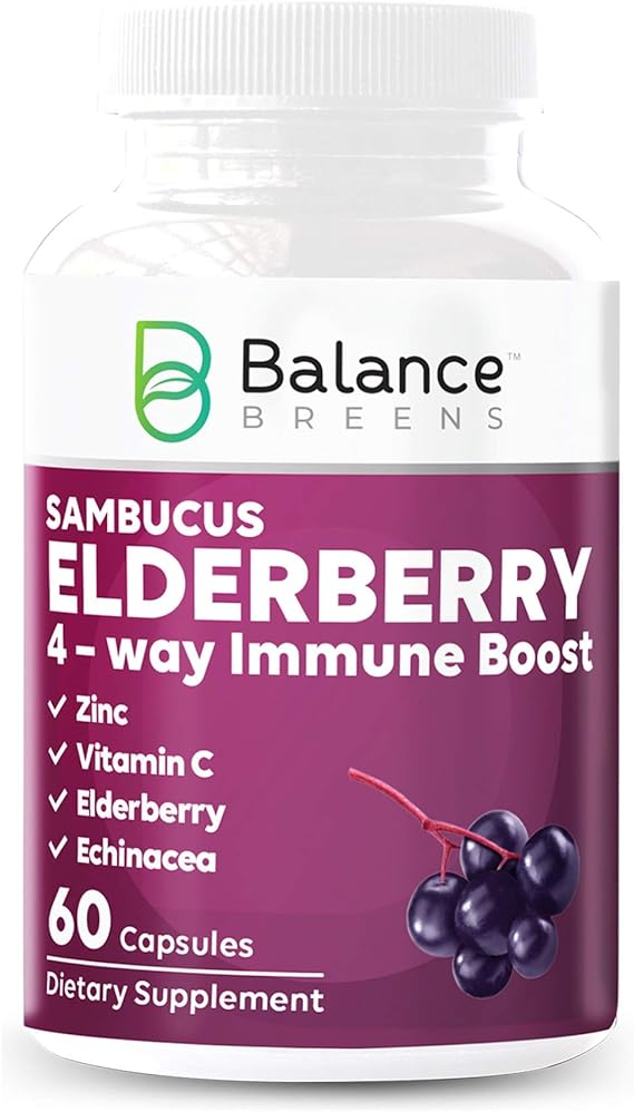 Balance Breens Sambucus Elderberry Extract 4 Way Immune Support with