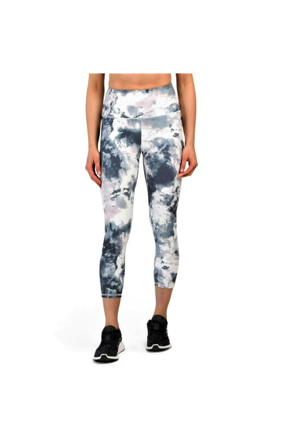 Women's High Rise Super Soft Dry-Wik® moisture-wicking Watercolor Print Capri
