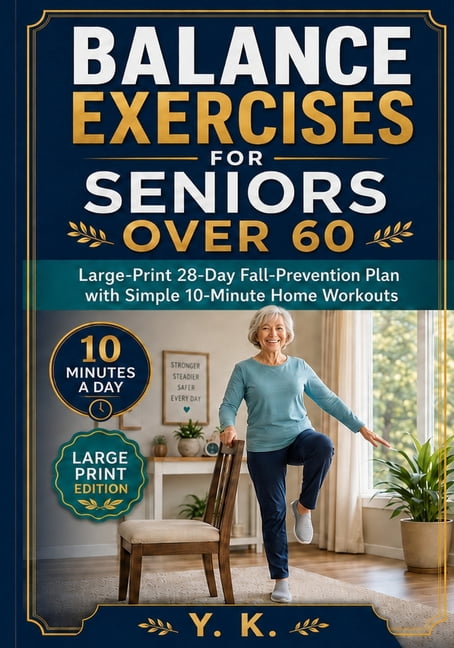 Balance Exercises for Seniors Over 60: A Large-Print 28-Day Fall-Prevention Plan with Simple 10-Minute Home Workouts, (Paperback)