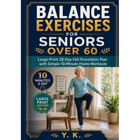 Balance Exercises for Seniors Over 60: A Large-Print 28-Day Fall-Prevention Plan with Simple 10-Minute Home Workouts, (Paperback)