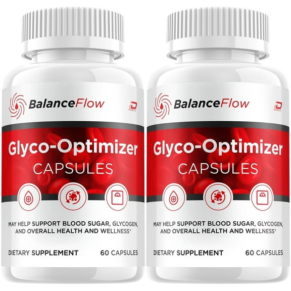 Balance Flow Capsules BalanceFlow All Natural Formula to Maintain Healthy Levels, Glyco Optimizer, 2 Pack, 120 Capsules
