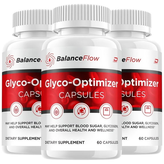 Balance Flow Capsules BalanceFlow All Natural Formula to Maintain Healthy Levels, Glyco Optimizer, 3 Pack, 180 Capsules