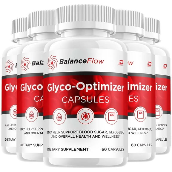 Balance Flow Capsules BalanceFlow All Natural Formula to Maintain Healthy Levels, Glyco Optimizer, 5 Pack, 300 Capsules