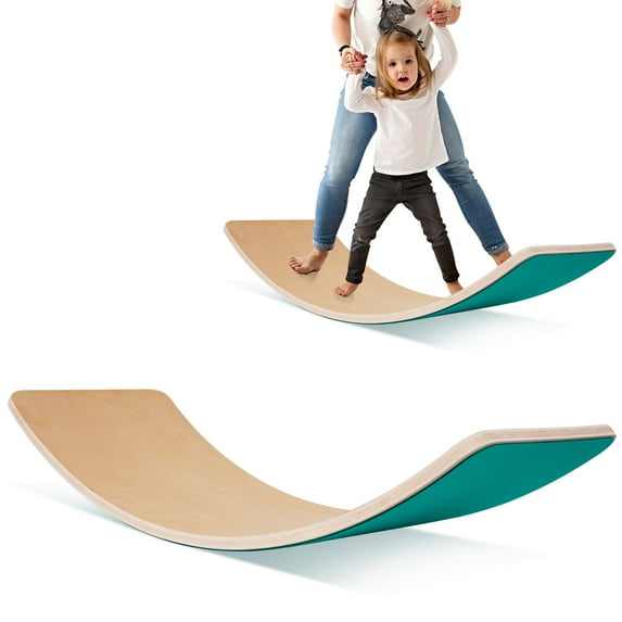 BalanceFrom Balance Board, Wooden Balance Board Body Swing Balance Exercise Balance Board, Home Sports Balance Trainer Multiple Colors,Green