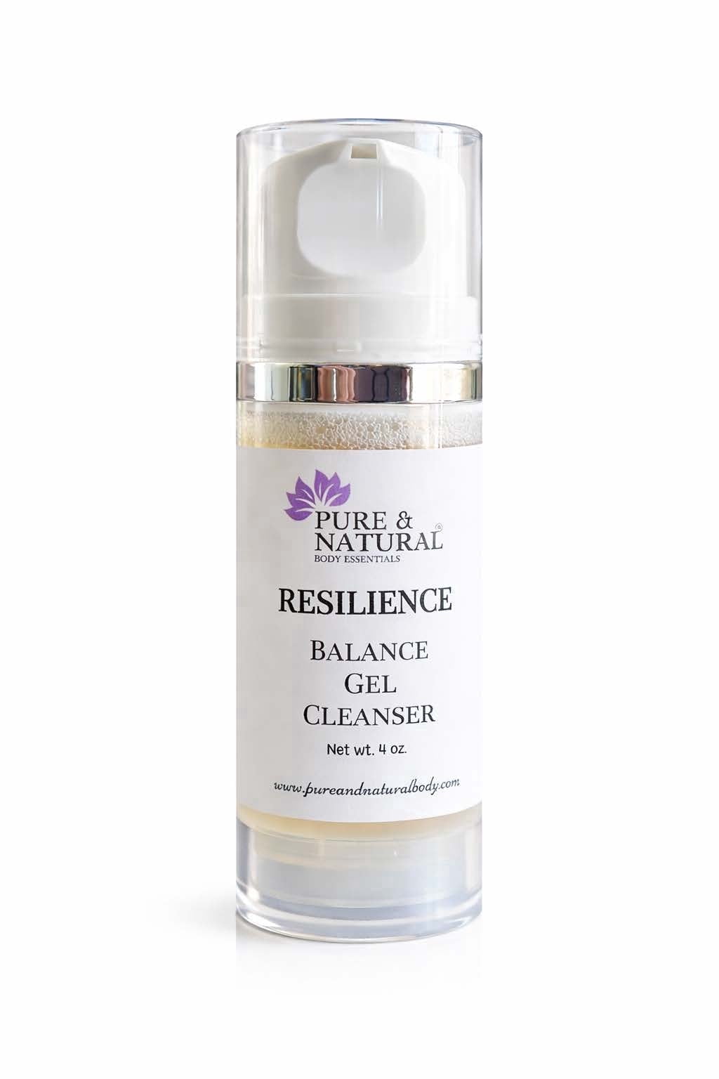 Pure & Natural Body Essentials Resilience Gentle Face Wash for Sensitive Skin, Lightweight Daily Cleanser Gel, 3.4 oz