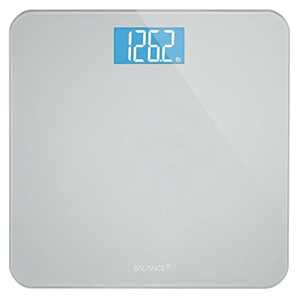 Digital Body Weight Scale Waterproof Bathroom Scale Tempered Glass Balance  Scale LCD Display Precision Measurements(Black)