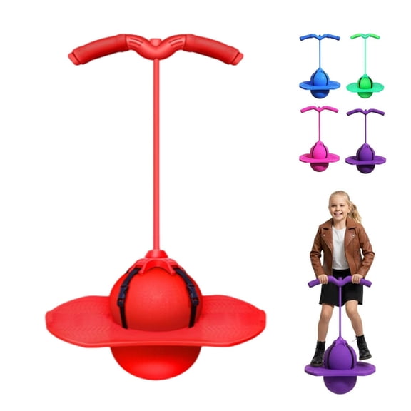 Balance Jumping Ball, 2026 Balance Pogo Ball, Pogo Jumper with Handle and Ball Pump, High Jump Toy Bounce Jump Trick Board Pogo Bouncing Ball Safe and Fun Pogo Stick for Adults