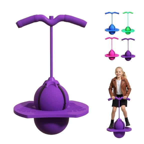 Balance Jumping Ball, 2026 Balance Pogo Ball, Pogo Jumper with Handle and Ball Pump, High Jump Toy Bounce Jump Trick Board Pogo Bouncing Ball Safe and Fun Pogo Stick for Adults