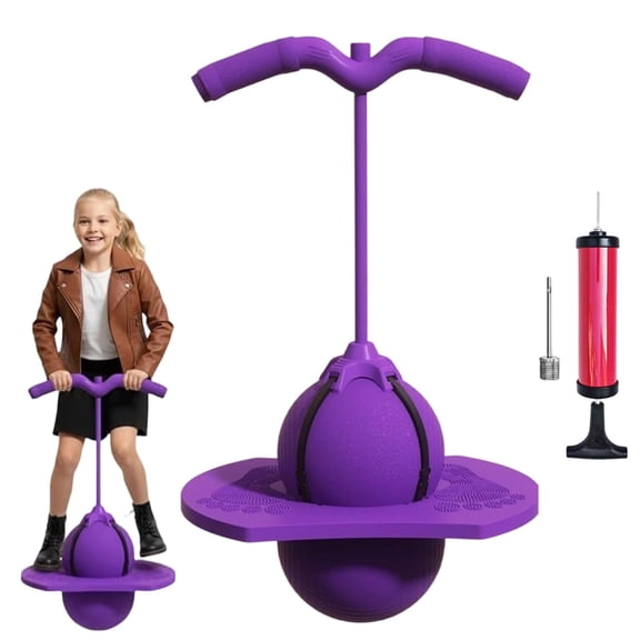 Balance Jumping Ball, 2026 Balance Pogo Ball, Pogo Jumper with Handle and Ball Pump, Fun Pogo Stick for Kids