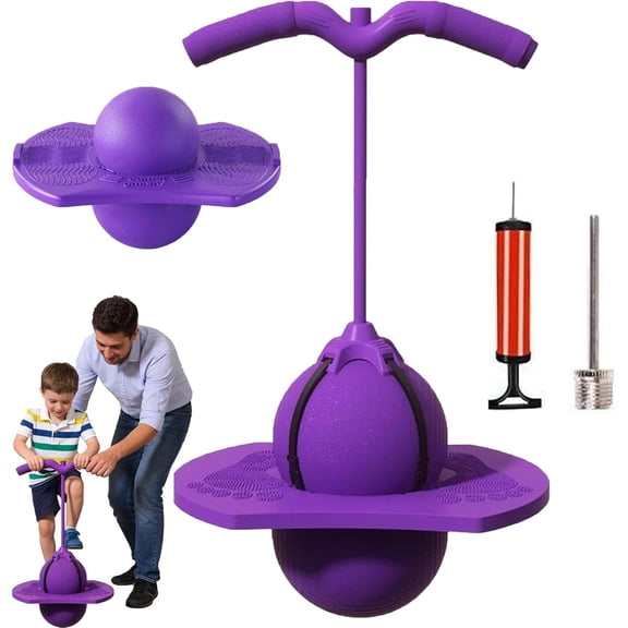 Balance Jumping Ball, 2026 New Balance Board With Handle, Crazy Jumper Jump Ball Safe Hopper Ball for Indoor & Outdoor Play, Bouncing Ball Safe And Fun Stick For Kids And Adults