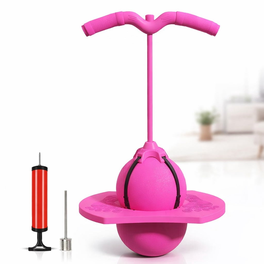Balance Jumping Ball with Handle – 11.4 in High-Density Durable Ball, 15 in Non-Slip Pedal, 644 lbs Weight Capacity, Full-Body Fitness, Balance & Coordination, Home & Gym Workout.