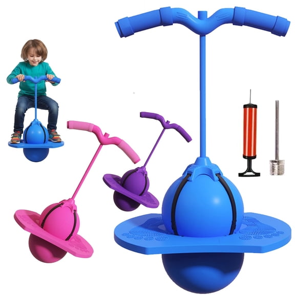 Balance Jumping Ball With Handle And Ball Pump,Ball Jumping Toy  Stick For Kids Ages 5-8, Indoor & Outdoor Fun, Perfect For Balance, Coordination, And Fitness, Boys & Girls