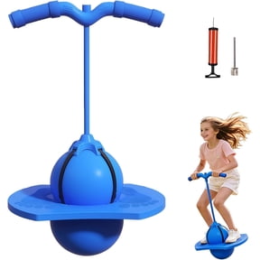 Balance Jumping Ball with Handle, Upgraded Pogo Stick for Kids Adult, Childrens Bouncing Hopping Ball with Pump, Indoor Outdoor Balance Coordination Toy for Boys Girls Ages