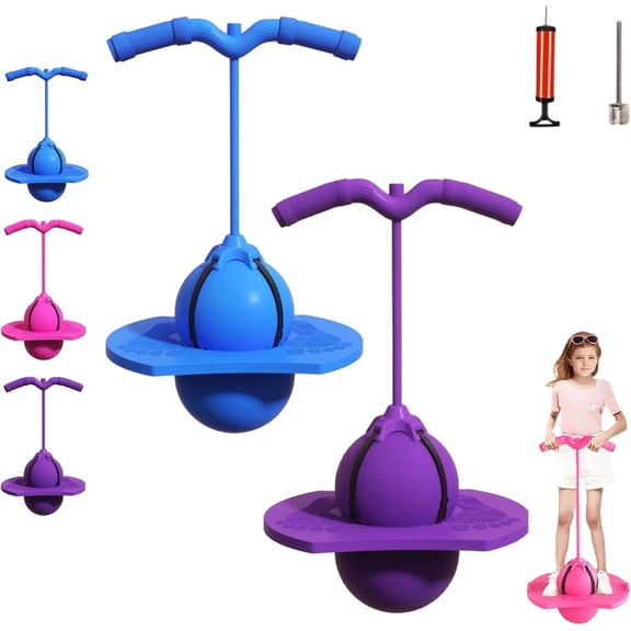 Balance Jumping Ball, Indoor & Outdoor Anti-Slip Balance Board Toy with Handle & Pump, Improve Coordination, Motor Skills and Fitness Training