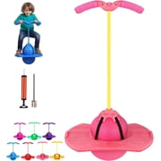 Balance Jumping Ball,Moon Cozy Balance Jumping Ball with Handle,Moon Bounce Hopping Balls,Bounce Blaster Jump Balls with Air Pump for Indoor & Outdoor Coordination
