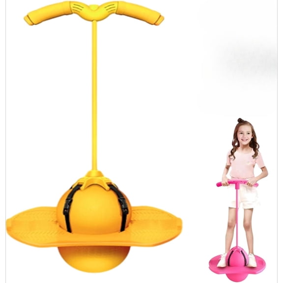 Balance Jumping Ball - Pogo Stick With Handle, Crazy Jumper Jump Ball Safe Hopper Ball for Indoor & Outdoor Play, Perfect for Balance, Coordination, and Fitness