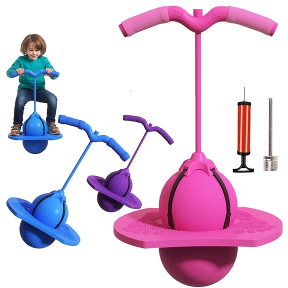Balance Jumping Ball With Handle And Ball Pump, Pogo Stick for Kids Ages 5-8, Indoor & Outdoor Fun, Perfect for Balance, Coordination, And Fitness