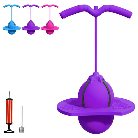 Balance Jumping Ball with Handle and Ball Pump,Sturdy Pogo Stick for Kid,Indoor/Outdoor Active Toy for Balance & Coordination