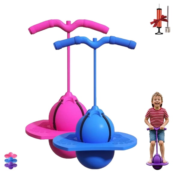 Balance Jumping Ball with Handle and Pump, Safe Stable Handle, Improves Coordination, for Adults