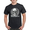thumbnail image 1 of Balance Metal Skulls T-shirt Men's -SmartPrintsInk Designs, 1 of 4