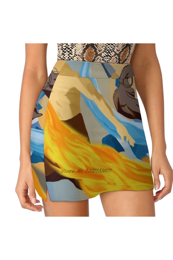 Balance New Women Skirts Double-Layer Printed Short Dress Mini Sport Skirt Zutara Zuko Katara The Last Airbender The Last