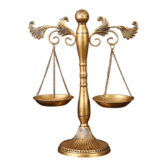 Balance Scale Tray Jewelry Stand Metal Storage Organizer Unique Decor for Home Office Tabletop