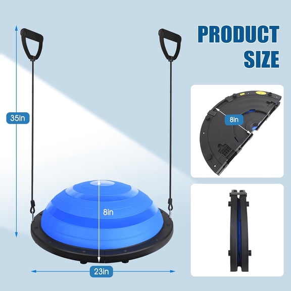 Balance Trainer Fitness Equipment | Half-Dome Balance Ball Exercise Platform for Core Strength, Stability & Flexibility | Home Functional Workout Gear