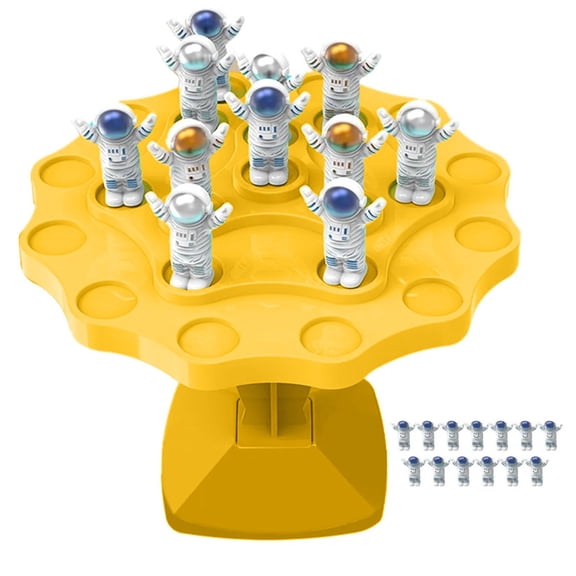 Balance Tree Astronaut Board Game Educational Stacking, Parent Child Interaction Desktop Battle Game, Learning Activity Fun Gift Set Yellow