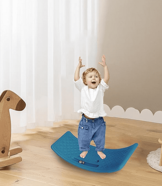 Planche D'équilibre Sensorielle Pour Enfants – Antidérapant, Se Transforme En Bascule, 2 Ballons Inclus