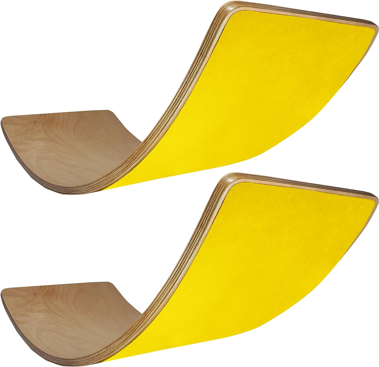 Balance Wobble Board 2Pack Natural Hardwood with Optional Felt Layer