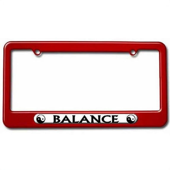 Balance, Yin Yang, Chinese Symbol License Plate Tag Frame, Multiple Colors