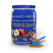 Balance of Nature Fiber & Spice - Psyllium Husk, Flax Seed, Turmeric & Apple - Spiced Cider Powdered Drink Mix - 30 Servings