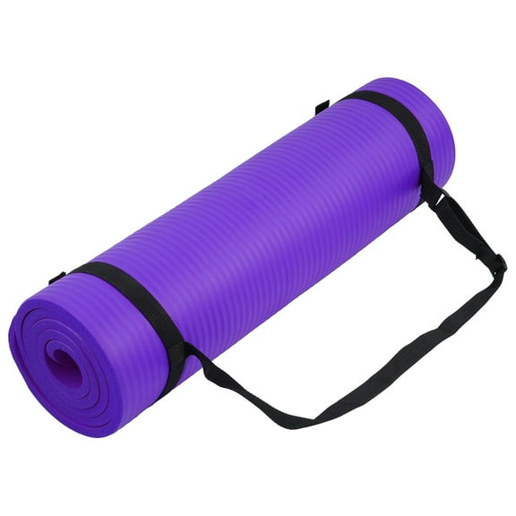 Open Box Fitvids 1/2-Inch Thick High Density Exercise Yoga Mat, Carrying Strap