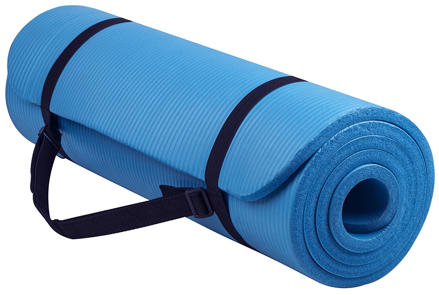 Sport lifestyle concept - yoga mat, jump rope and water bo…