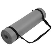 BalanceFrom 1/2 In. Yoga Mat, Gray