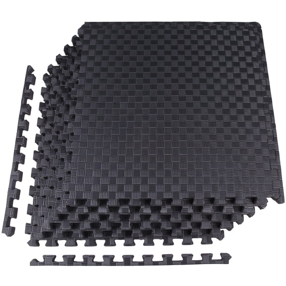 BalanceFrom 1" EXTRA Thick Puzzle Exercise Mat with EVA Foam Interlocking Tiles for MMA, Exercise, Gymnastics and Home Gym Protective Flooring, 24 Square Feet