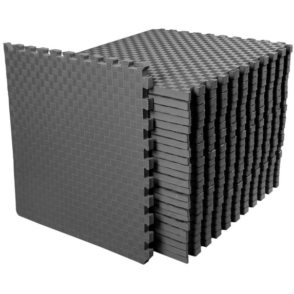 BalanceFrom 1 In., Extra Thick Puzzle Exercise Mat with EVA Foam Interlocking Tiles for MMA, Exercise, Gymnastics and Home Gym Protective Flooring, 72 Square Feet Exercise Protective Flooring