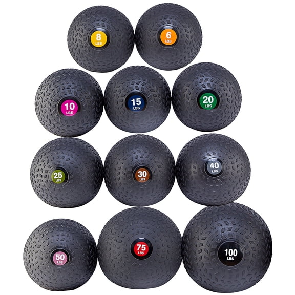 BalanceFrom 10 lbs High-Quality Synthetic-Leather Medicine Ball, Black