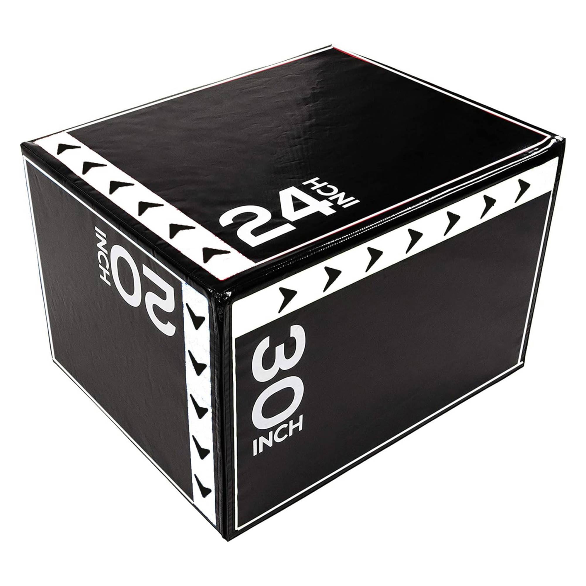Black and White 10 Pound Foam Plyometric Exercise Box