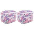 thumbnail image 1 of BalanceFrom 800-Count Play Pit Balls Toy Set for Kids with Mesh Bags, Pastel Colors, 1 of 8
