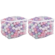 BalanceFrom 800-Count Play Pit Balls Toy Set for Kids with Mesh Bags, Pastel Colors